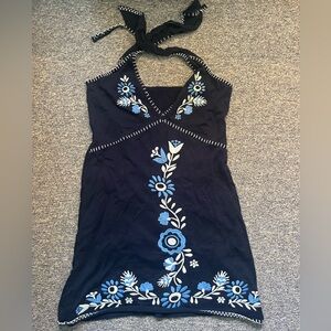 FIGUE- blue embroidery cotton dres-NEVER WORN